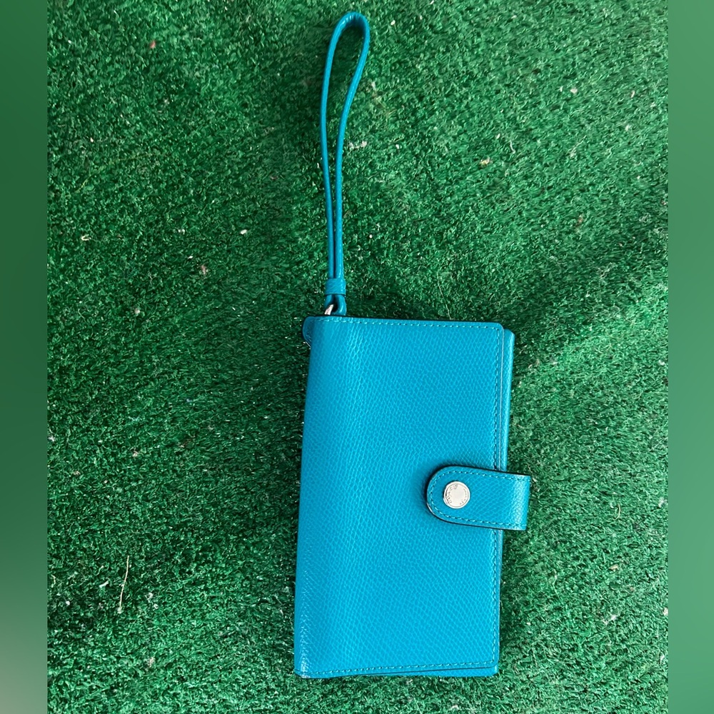 Coach Vibrant Blue Wristlet Wallet